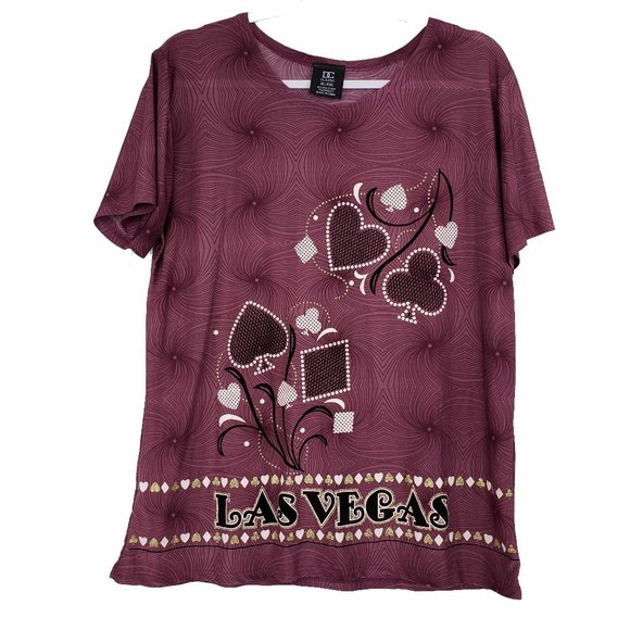 DC Classic Womens XXL Purple w/ Gold Sparkle Vegas - Picture 1 of 6